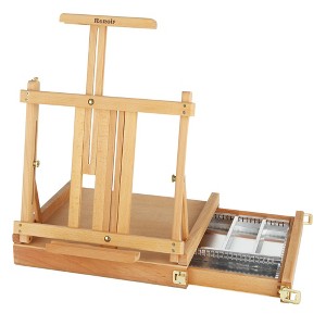 Creative Mark Table Easel & Sketch Box with Metal Lined Drawer- Renoir Oiled Beechwood Finish - 1 of 4