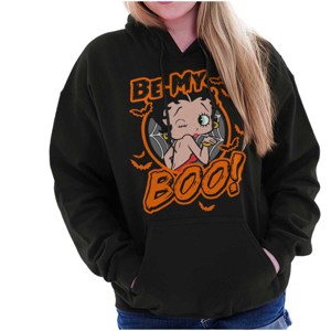 Betty Boop Halloween Be My Boo Hoodie Sweatshirt Women Brisco Brands - 1 of 4