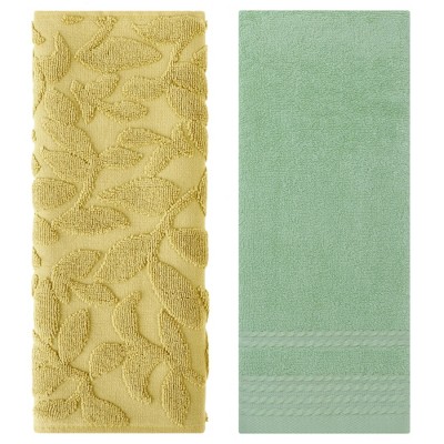 REGALWOVEN Absorbent Quick Drying Bathroom Hand Towels 14" x 30" 2 Pcs