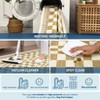 Checkered Area Rug Large Non-Slip Contemporary Floor Carpet, Stain-Resistant Low Pile Rug for Bedroom, Machine Washable Geometric Carpet - 4 of 4