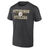 NFL Pittsburgh Steelers Men's Team Striping Gray Short Sleeve Bi-Blend T-Shirt - 2 of 3