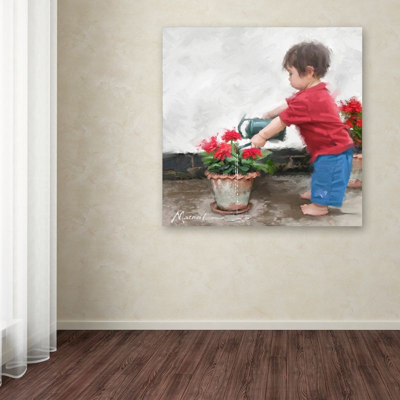 Trademark Fine Art -The Macneil Studio 'Boy with Watering Can' Canvas Art, 3 of 4