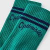 Women's 'Optimistic' Ribbed Cushioned Crew Socks - Universal Thread™ Green 4-10: Knit Design - 3 of 3