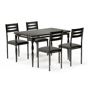 Whizmax 5-Piece Dining Set for 4 - Compact Table & Chairs with Spiral Legs, Space-Saving Kitchen Set for Small Apartments - 1 of 4