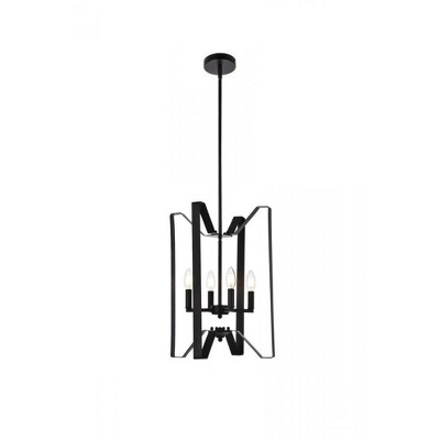 Elegant Lighting Hoffman 4 lights pendant in black