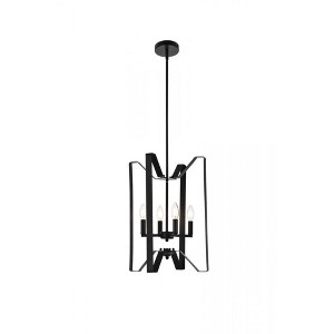 Elegant Lighting Hoffman 4 lights pendant in black - 1 of 4