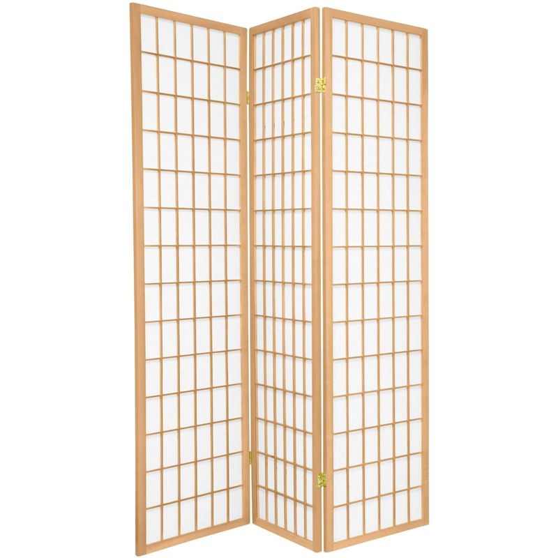 Legacy Decor 3, 4, 5, 6, or 8 Panels Room Divider Privacy Screen Partition Shoji Style 6 ft Tall Black, White, Beige, Red/Cherry, or Brown Finish, 1 of 2