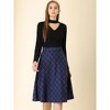 INSPIRE CHIC Women's Tartan Plaid High Waist Belted Vintage A-Line Midi Skirt - 2 of 4