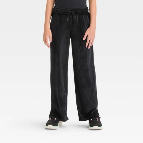 Girls' Velour Pants - All In Motion™ Black XS