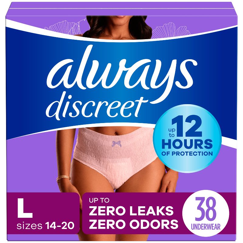 Always Discreet Adult Postpartum Incontinence Underwear for Women - Maximum Protection, 1 of 13