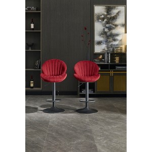 Bar Stools Set of 2 - Adjustable Barstools with Back and Footrest, Counter Height Bar Chairs for Kitchen - 1 of 4
