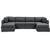 TiramisuBest 6-Piece Gray Upholstered Sectional - 2 of 4
