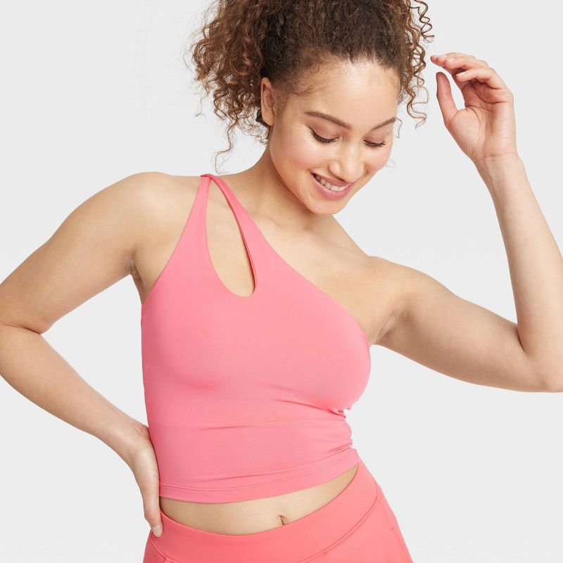 Women's Light Support Asymmetrical Cropped Sports Bra - All In Motion™, 6 of 11