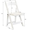 Racxily 4PCS Upholstered Folding Chair -Solid Wood Folding Chair,Beige Cushion/White Shelf,No-Install Dining Chair for Dining Room,Kitchen,Balcony - 2 of 4