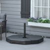 Outsunny 4 PC Patio Umbrella Base, Outdoor Hexagon Stand Cantilever Offset Umbrella Weights with 29 lb. Capacity Water or 275lb Capacity Sand, Black - 3 of 4