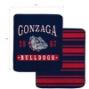 NCAA Gonzaga Bulldogs Varsity Plaque Double Sided Royal Plush Blanket: Sports Team Logo - 3 of 3