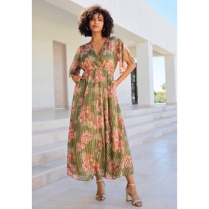 Roaman's Striped Lurex Maxi Dress - 1 of 4