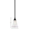 Toltec Lighting Any 1 - Light Pendant in  Matte Black with 5.5" Fluted Frosted Crystal Shade - 2 of 2