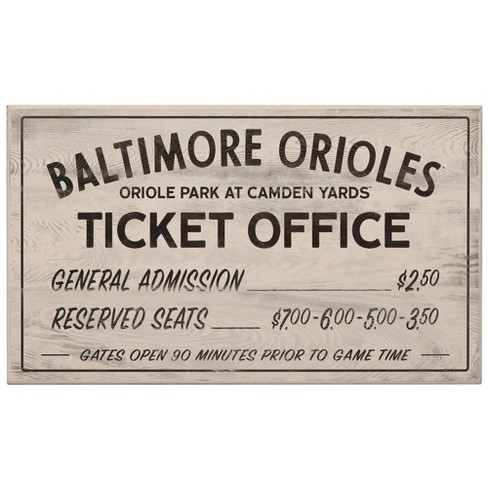MLB Baltimore Orioles Baseball Sign Panel