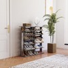 Shoe Rack 7 Tier Vertical Storage Organizer Double Row Narrow Metal Slim Shelf for Closet Entryway Bedroom - 2 of 4