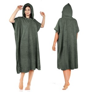 Catalonia Oversized Wearable Beach Towel for Womens Mens, Surf Cape Changing Towel Robe for Adults, Hooded Wetsuit Change Cape, One Size Fits All - 1 of 4
