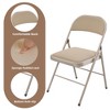 SKONYON 4 Pack Metal Padded Folding Chairs with Comfortable Cushion Adult Foidable Chair for Home and Office - 2 of 4