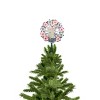 Northlight 7.5" Pre-Lit Silver Tinsel Wreath with Angel Christmas Tree Topper - Multi Lights - 4 of 4
