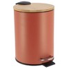Evideco French Home Goods Stylish Trash Can with Bamboo Lid and Pedal, 2.5L Capacity - 2 of 4