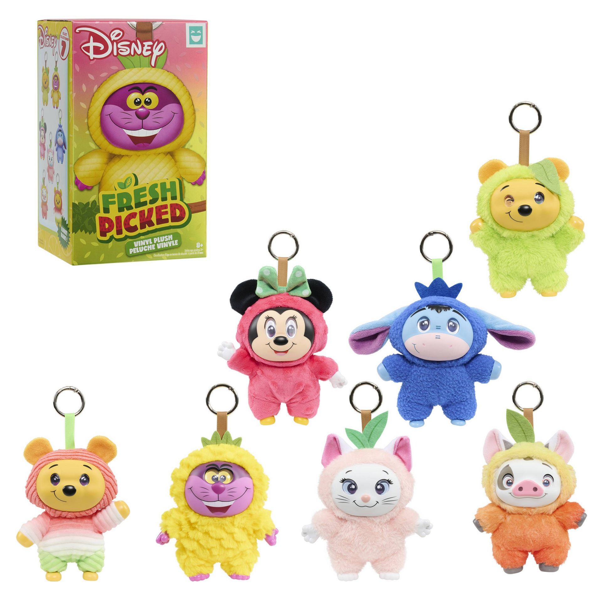 Happy Haul Disney Fresh Picked Vinyl-Face Plush Blind Box Clip-On 5.25” Collectible Plush Toy in Fruit Onesie Short-Run Drop Ages 8+