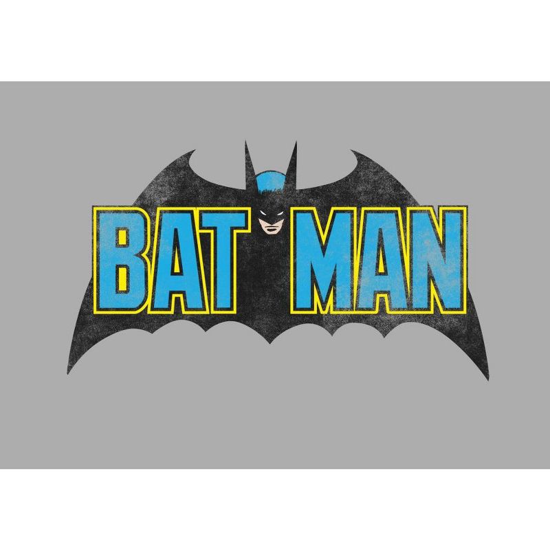Batman Classic Emblem Youth Athletic Gray Graphic Tee, 2 of 4
