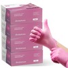 FifthPulse Bulk Case of Disposable Vinyl Exam Gloves, Pink, Boxes of 50, Size Small - Powder-Free, Latex-Free, 3-Mil Thickness - 4 Pack - 2 of 4