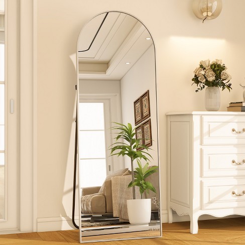 Beautypeak Rectangle With Rounded Top Full Length Mirror 64"x21",gold ...