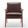 Accent Chair with Solid Wood Frame, Compact Comfortable Seating and Sleek Profile, Mid-Century Modern Design - 2 of 4