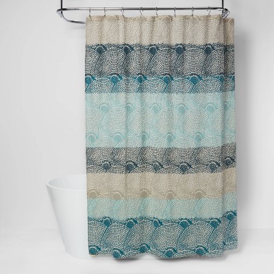 Dot Scallop Shower Curtain Cool - Threshold™