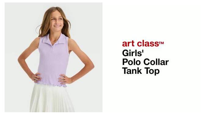 Girls' Polo Collar Tank Top - art class™, 2 of 6, play video