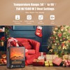 Costway 1500W Electric Fireplace Tabletop Portable Space Heater w/ 3D Flame Effect Maple\ Walnut - 4 of 4