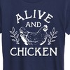 Women's - Instant Message - Alive And Chicken Short Sleeve Graphic T-Shirt - 2 of 4
