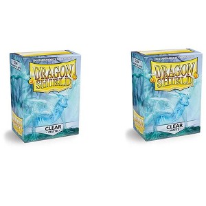 Dragon Shield 2 Packs Dragon Shield Matte Clear Standard Size 100 ct Card Sleeves Value Bundle! - 1 of 4