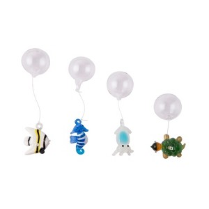 Beachcombers 1.2" Glass Floating Sea Life S/4 - 1 of 1