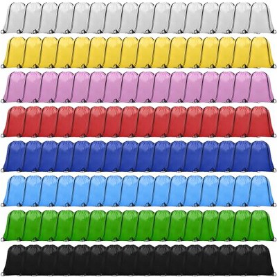 Generic 128Pcs Drawstring Bags Bulk Cinch Bag, Polyester String Bag Drawstring