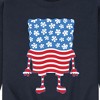 Men's - SpongeBob SquarePants - Patriotic Flag Silhouette Graphic Fleece Sweatshirt - 2 of 4