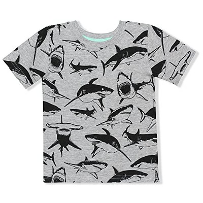 10 Threads Kids Sharks Relaxed Fit Short Sleeve Crew T-shirt - Gray 4 ...