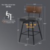 Bekrvio 26'' Counter Height Swivel Bar Stools, Upholstered Faux Leather - 2 of 4