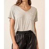 Women's Striped V-Neck Short Sleeve T-Shirt - mittoshop - 4 of 4