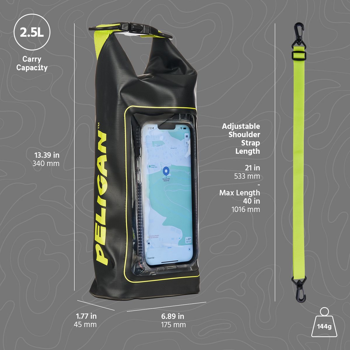 Pelican Marine Water Resistant Dry Bag with Built-In Phone Pouch - thumbnail 7