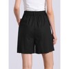 Allegra K Women's Elastic High Waist Casual Summer Linen Shorts - 3 of 4