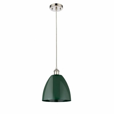 Plymouth Dome - 1 Light Cord Hung Mini Pendant In Industrial Style-12.88 Inches Tall and 9 Inches Wide