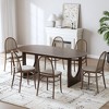 Wooakway 30" H Multi-Purpose Wood Table Sturdy Dual Pedestal Base Fits Kitchen/Office/Gaming Rooms (Black/Walnut/Natural) - 2 of 4