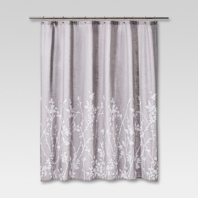 grey and cream shower curtain