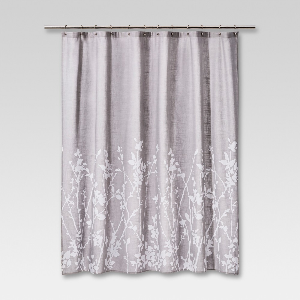 Floral Print Shower Curtain Gray - Project 62